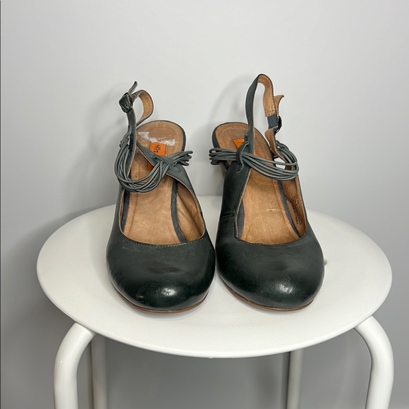 Miz Mooz Silva Gray ish green ish Slingback Heels - Picture 4 of 12